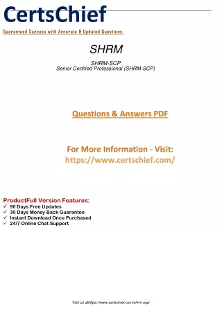 2023 Updtes SHRM-SCP questions and answers pdf dumps Certcheif