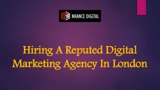 Hiring A Reputed Digital Marketing Agency In London