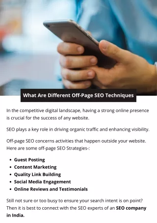 What Are Different Off-Page SEO Techniques