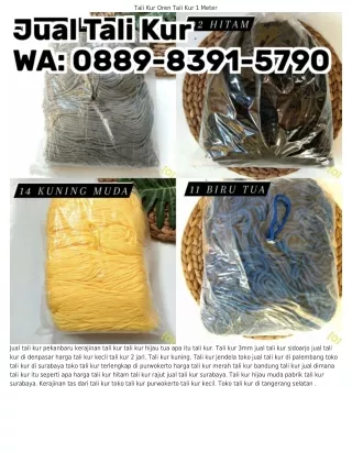 0889_8З91_5790 (WA) Jual Tali Kur Di Jombang Perbedaan Tali Kur Nylon Dan Pp