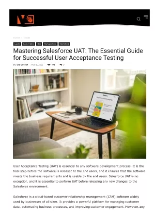 Mastering Salesforce UAT The Essential Guide for Successful User Acceptance Testing