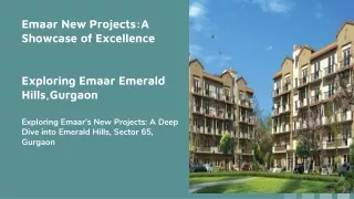 Emaar New Projects_A Showcase of Excellence   Exploring Emaar Emerald Hills,Gurgaon