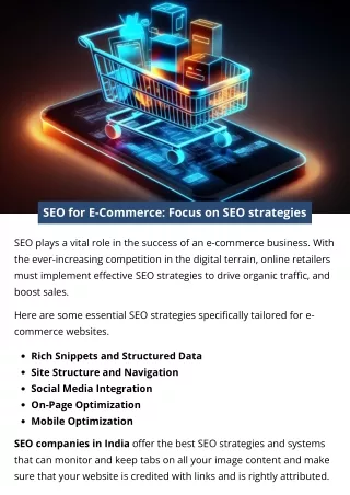 SEO for E-Commerce: Focus on SEO strategies