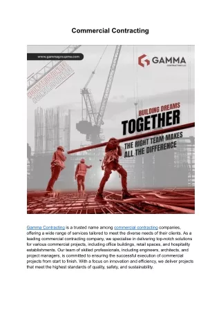 Commercial Contracting | Gamma Contracting