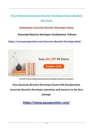 OutSystems Associate Reactive Developer Exam Questions