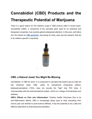 CBD Products_ Unlocking the Potential of Cannabidiol (1)