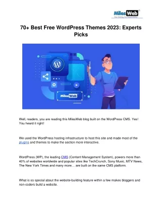 70  Best Free WordPress Themes 2023: Experts Picks