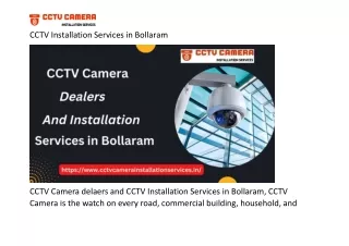 CCTV Installation Services in Bollaram