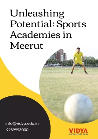 Unleashing Potential Sports Academies in Meerut