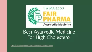 Best Ayurvedic Medicine For High Cholesterol