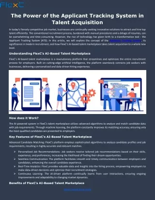 Applicant Tracking System | FlexC Work