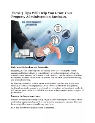 These 3 Tips Will Help You Grow Your Property Administration Business.