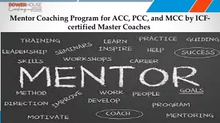  Mentor coaching program