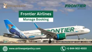 How to manage booking on frontier airlines