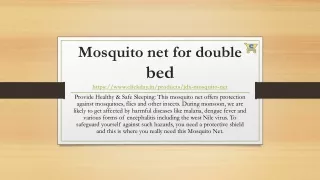 Mosquito net for double bed