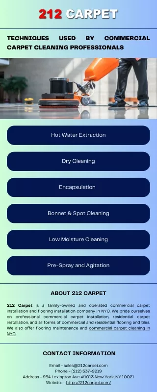 Techniques Used By Commercial Carpet Cleaning Professionals