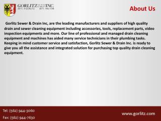 World's Leading Manufacturers Of Drain Cleaning Equipment