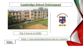 Top 5 Schools in Delhi