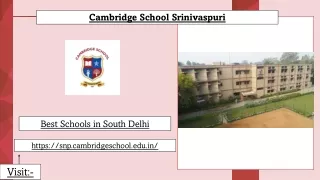 Best Schools in South Delhi