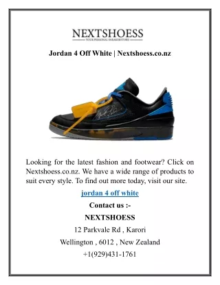 Jordan 4 Off White  Nextshoess.co.nz