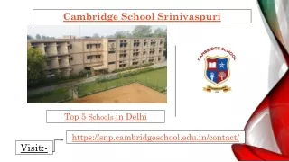 Top 5 Schools in Delhi