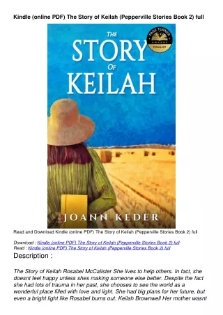 Kindle (online PDF) The Story of Keilah (Pepperville Stories Book 2) full