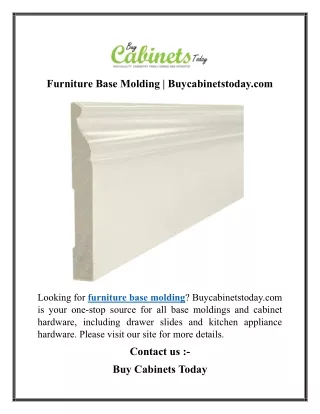 Furniture Base Molding  Buycabinetstoday