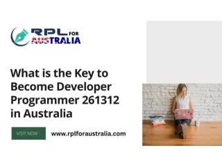 What is the Key to Become Developer Programmer 261312 in Australia