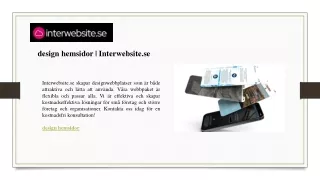 design hemsidor  Interwebsite.se