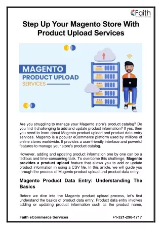 Step Up Your Magento Store with Product Bulk Upload Services