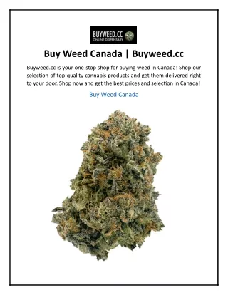 Buy Weed Canada  Buyweed