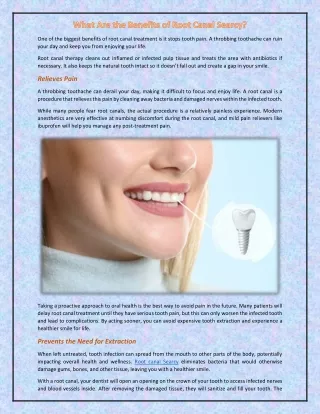 What Are the Benefits of Root Canal Searcy?