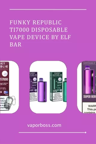 Funky Republic Ti7000 by Elf Bar Disposable - $14.50