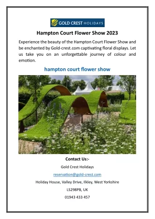 Hampton Court Flower Show 2023