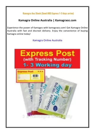 Kamagra Online Australia Kamagraoz