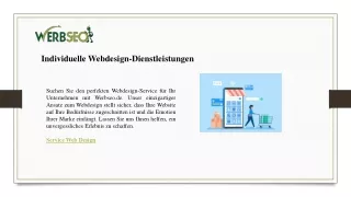 Individuelle Webdesign-Dienstleistungen