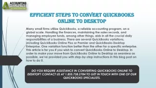 An effective method to troubleshoot Convert QuickBooks Online to Desktop Issue