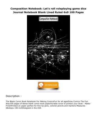 [PDF READ ONLINE] Composition Notebook: Let's roll roleplaying game dice Journal