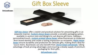 Gift box sleeve