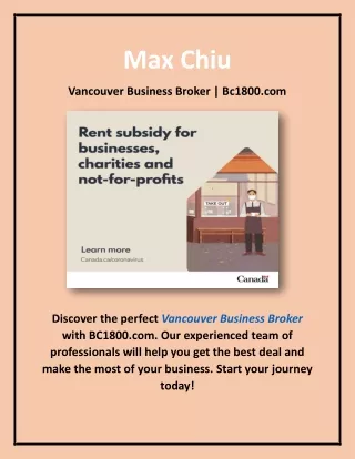 Vancouver Business Broker | Bc1800.com