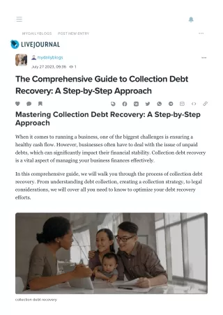 The Comprehensive Guide to Collection Debt Recovery_ A Step-by-Step Approachl