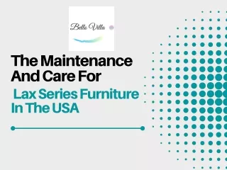 Maintenance And Care For Lax Series Furniture In The USA