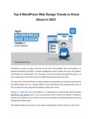 Top 9 WordPress Web Design Trends to Know About in 2023