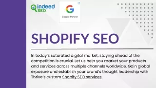 Boost Your E-Commerce Success with Top-notch Shopify SEO Services