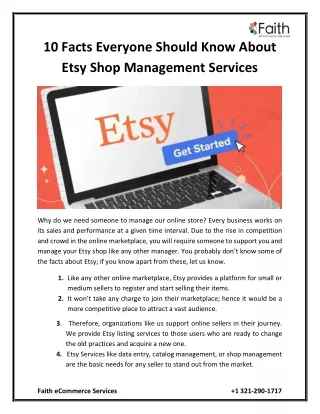 10 Facts Everyone Should Know About Etsy Shop Management Services