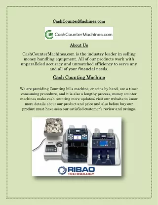 Cash Counting Machine