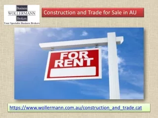 Construction and Trade for Sale in AU PPT