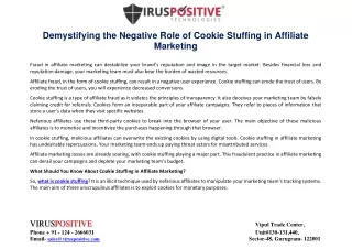 Demystifying the Negative Role of Cookie Stuffing in Affiliate Marketing