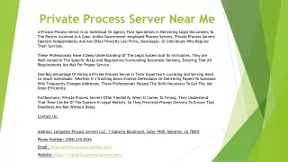 Private Process Server Near Me