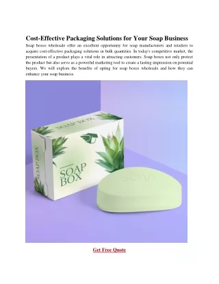 Cost-Effective Packaging Solutions for Your Soap Business